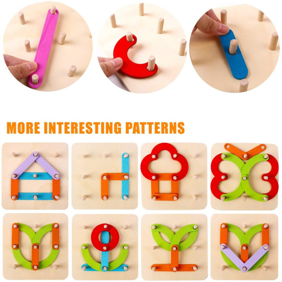 Wooden Alphabet and Numeric Puzzle 28 Pieces  – Educational Learning Toy for Kids