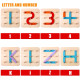 Wooden Alphabet and Numeric Puzzle 28 Pieces  – Educational Learning Toy for Kids