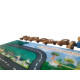 Incredible India City Rainbow Stacker Wooden Jigsaw Puzzle Mat Indian Theme with Road Tracks, 7 Different Design Wooden Cars, 7 Wooden Peg Dolls & 7 Pcs Rainbow Stacker