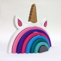 Unicorn Wooden Rainbow Stacker