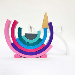 Unicorn Wooden Rainbow Stacker